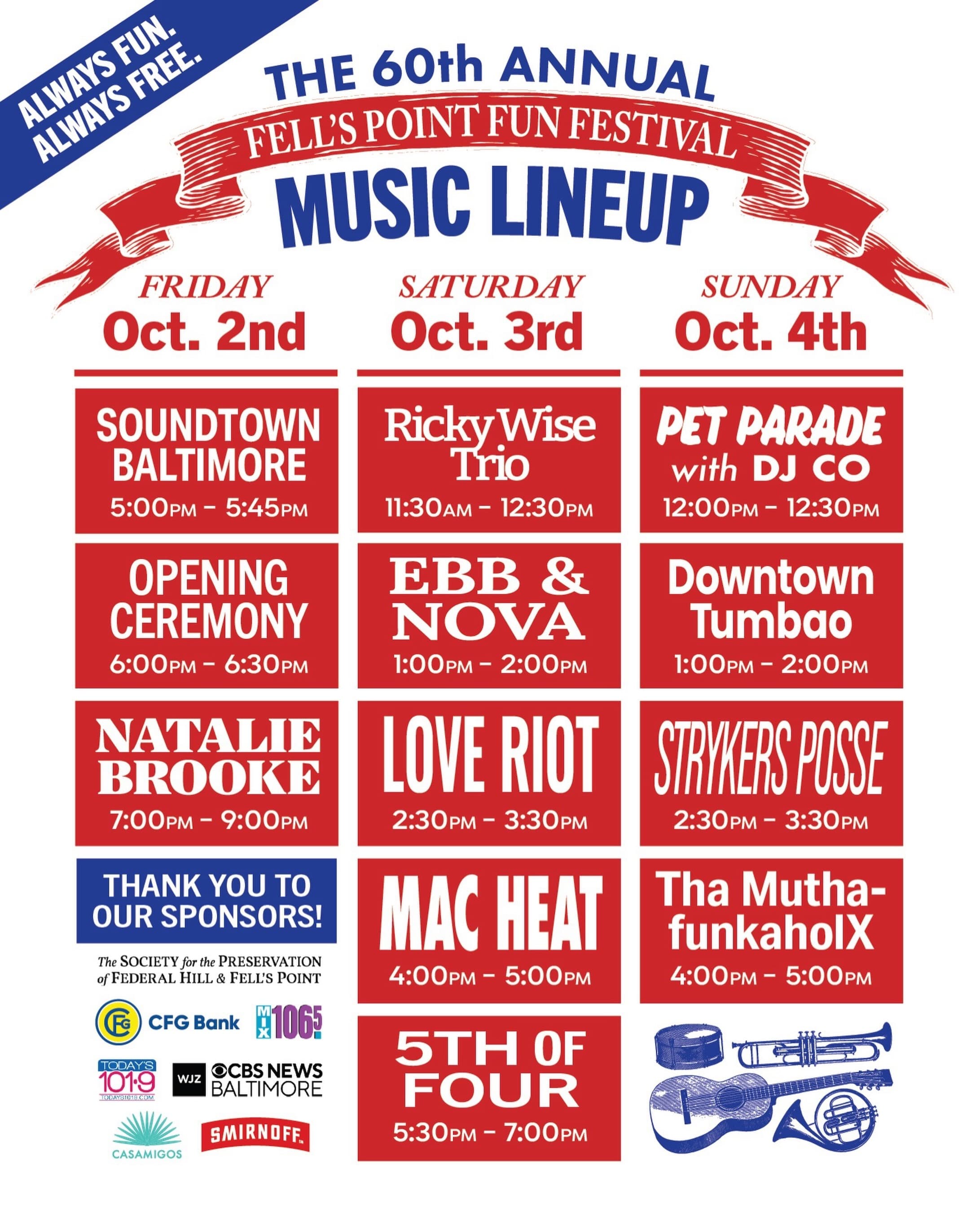 60th Annual Fell's Point Fun Festival — family event in Baltimore